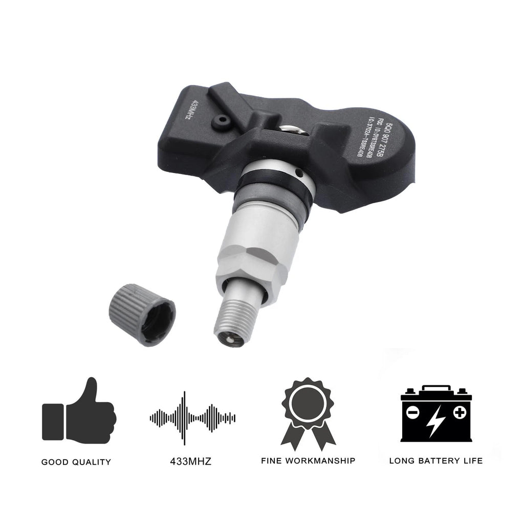 Set of 4 Tire Pressure Monitoring System Sensors 5Q0907275B for Volkswagen (2015–2021)