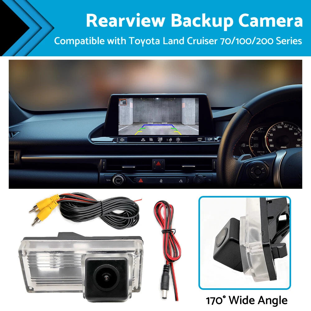 Rear View Backup Camera for Toyota Land Cruiser 70 100 200 Series (2000–2023)