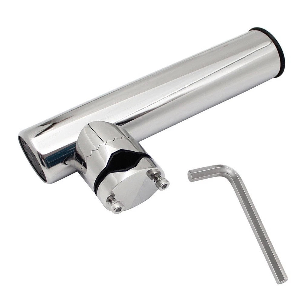 Offset Rod Holder for Marine Use (Fits 7/8 inch & 1 inch Rods) - 304 Stainless Steel