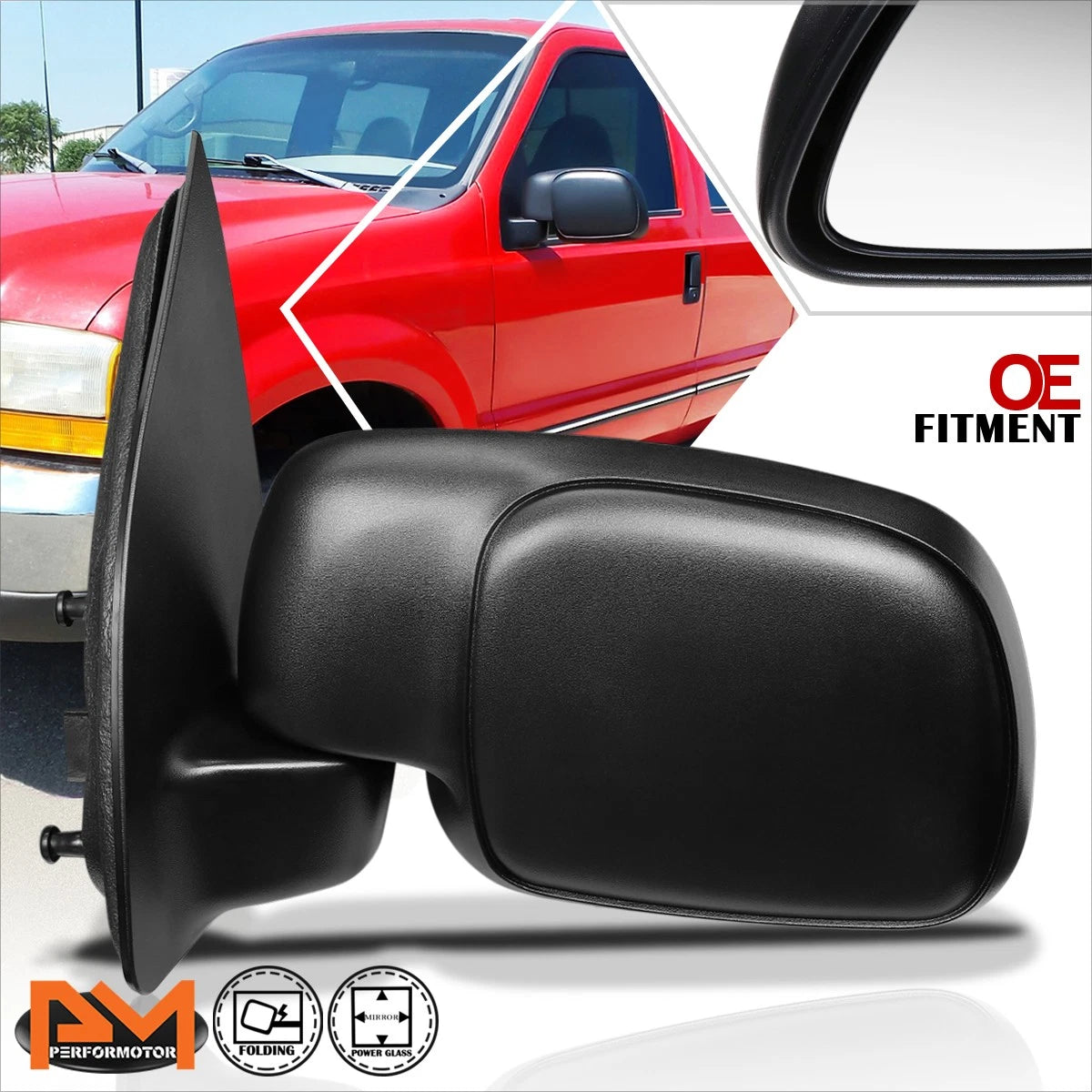 Power Adjustable Side View Door Mirror Left for Ford Super Duty (1999–2000)