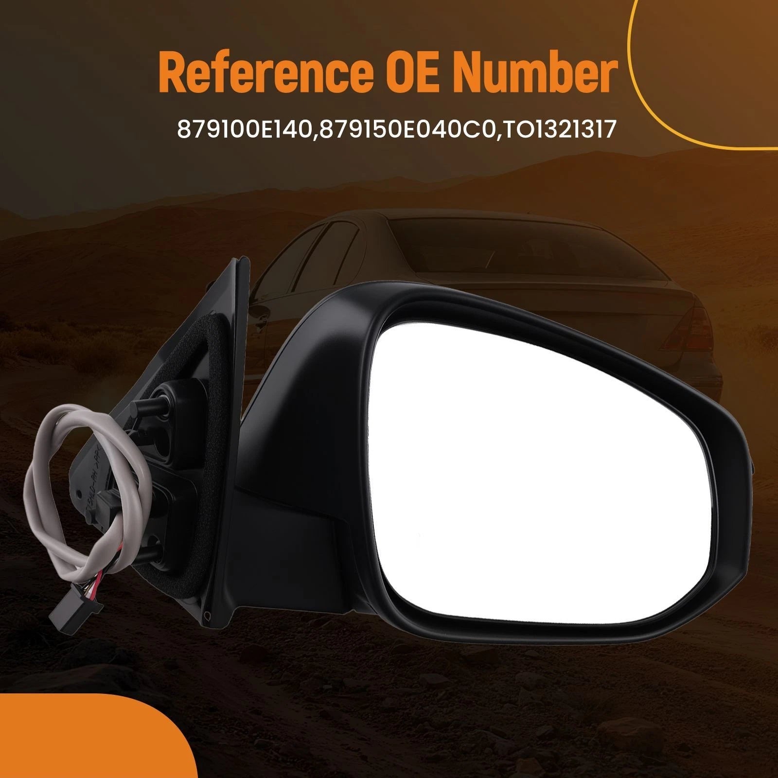 Heated Power Side Mirror Right for Toyota Highlander (2014–2018)