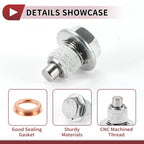 Set of 1 Oil Drain Plug for Nissan Infiniti (No. 1102601M02)
