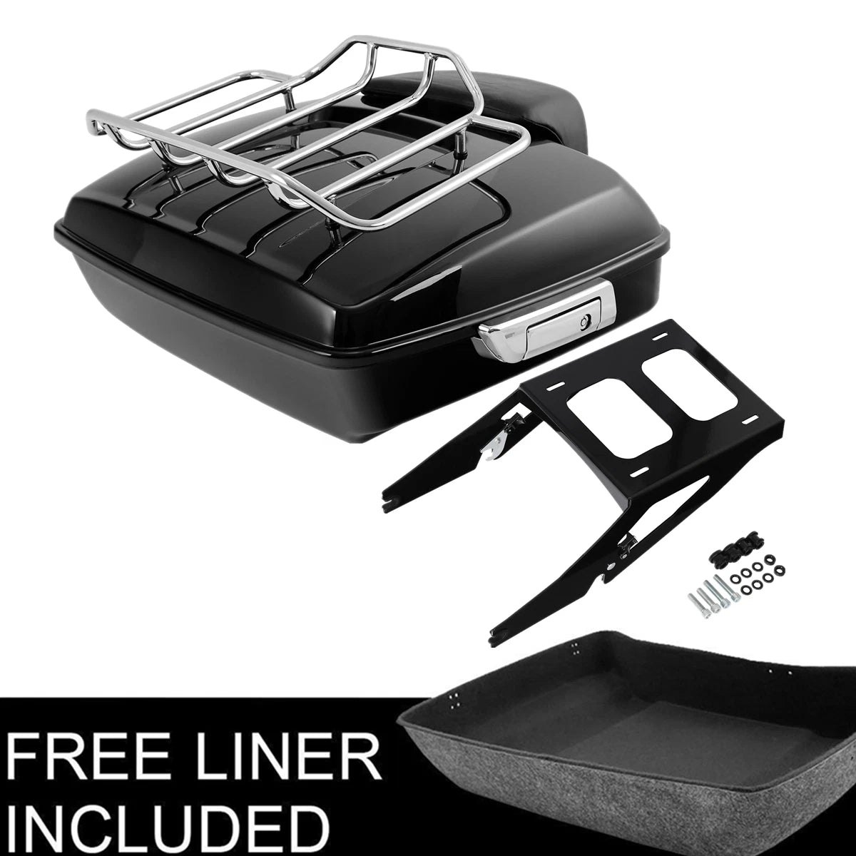 Chopped Trunk Backrest Mount Rack for Harley Sport Glide (2018–2023)