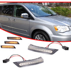 Clear Lens Sequential Amber LED Side Mirror Marker Light for Dodge Grand Caravan