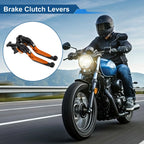 Adjustable Brake Clutch Levers for Honda CBR650R (2014–2022) Black Orange