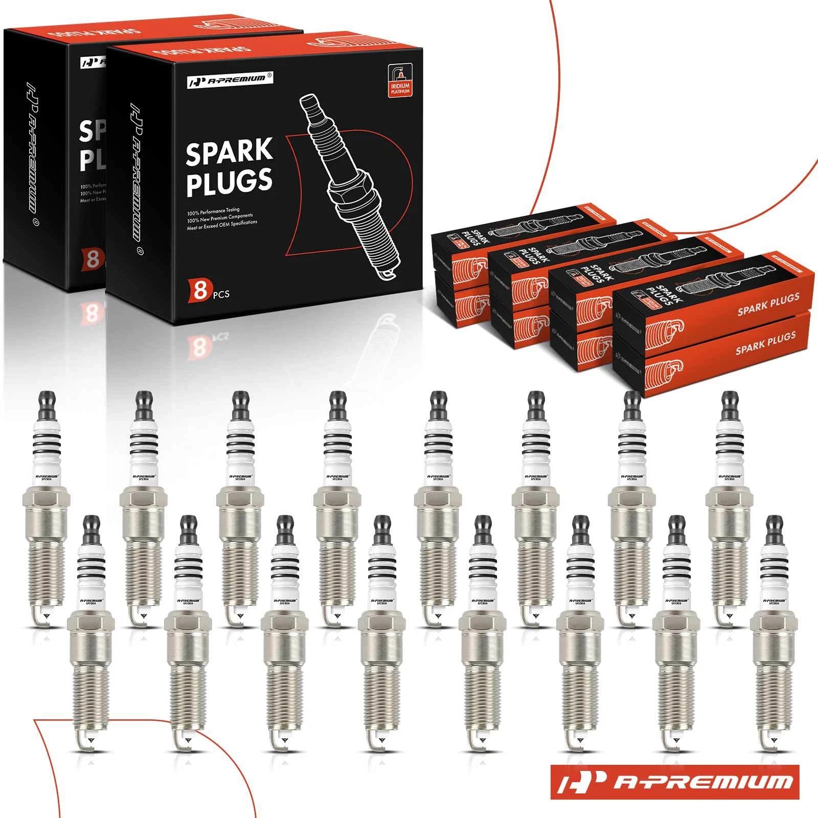 16x Iridium Platinum Spark Plugs for Jeep Grand Cherokee (2005–2008)