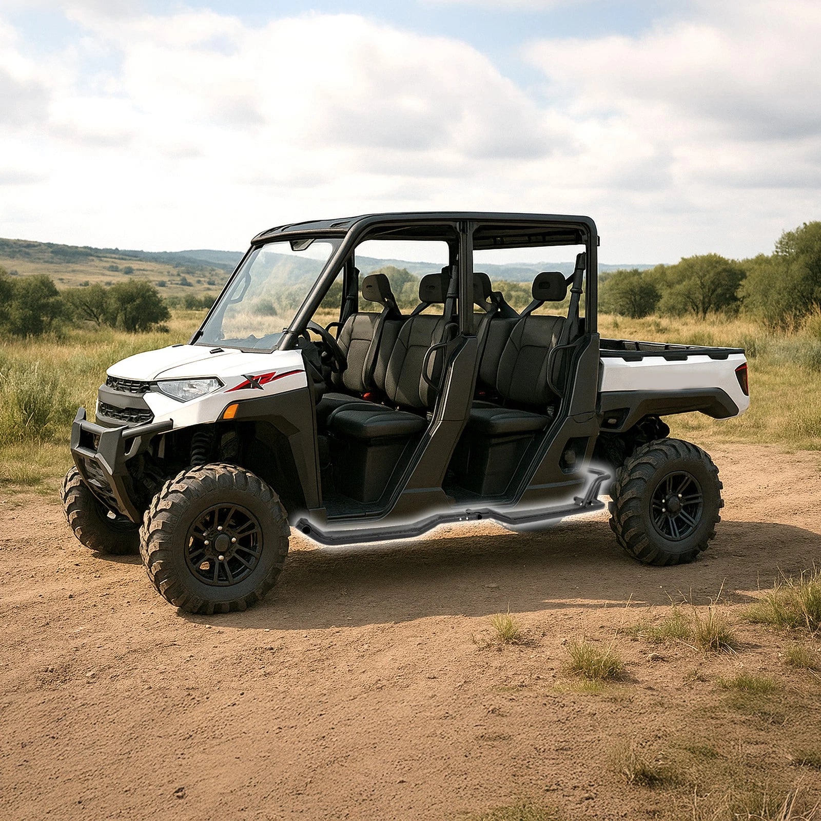 Set of 2 Rock Sliders Nerf Bars for Polaris Ranger Crew XP 1000 (2019–2025)