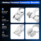 Positive Negative Battery Terminal Kit for Toyota 4Runner, Corolla, Lexus 