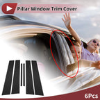 6 Pcs Door Pillar Window Trim for Lexus IS (2006–2013) Black