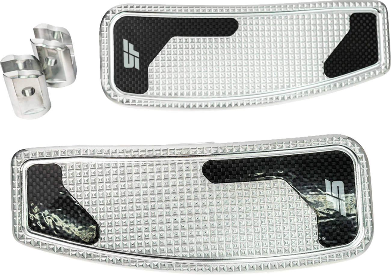 SLYFOX Chrome Polished Mini Floorboards for Male Mount M8 (SF-906-01-2)