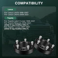 4X 5X150 1.5" Hubcentric Wheel Spacers for Toyota Tundra (2007–2022) & Lexus LX470 (1998–2007)
