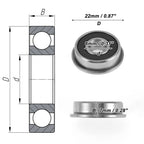 F608-2RS Deep Groove Ball Bearing for Scooter Skateboard Wheel (8x22x7mm)
