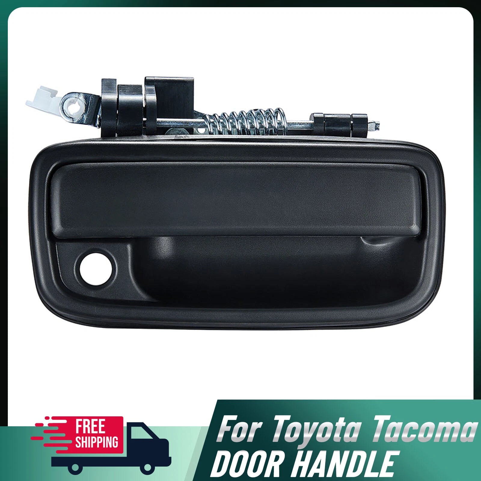 Exterior Door Handle for 1995–2004 Toyota Tacoma (Front Passenger Side, Black)