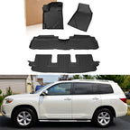 TPE Floor Mats Liners for Toyota Highlander (2008–2013)