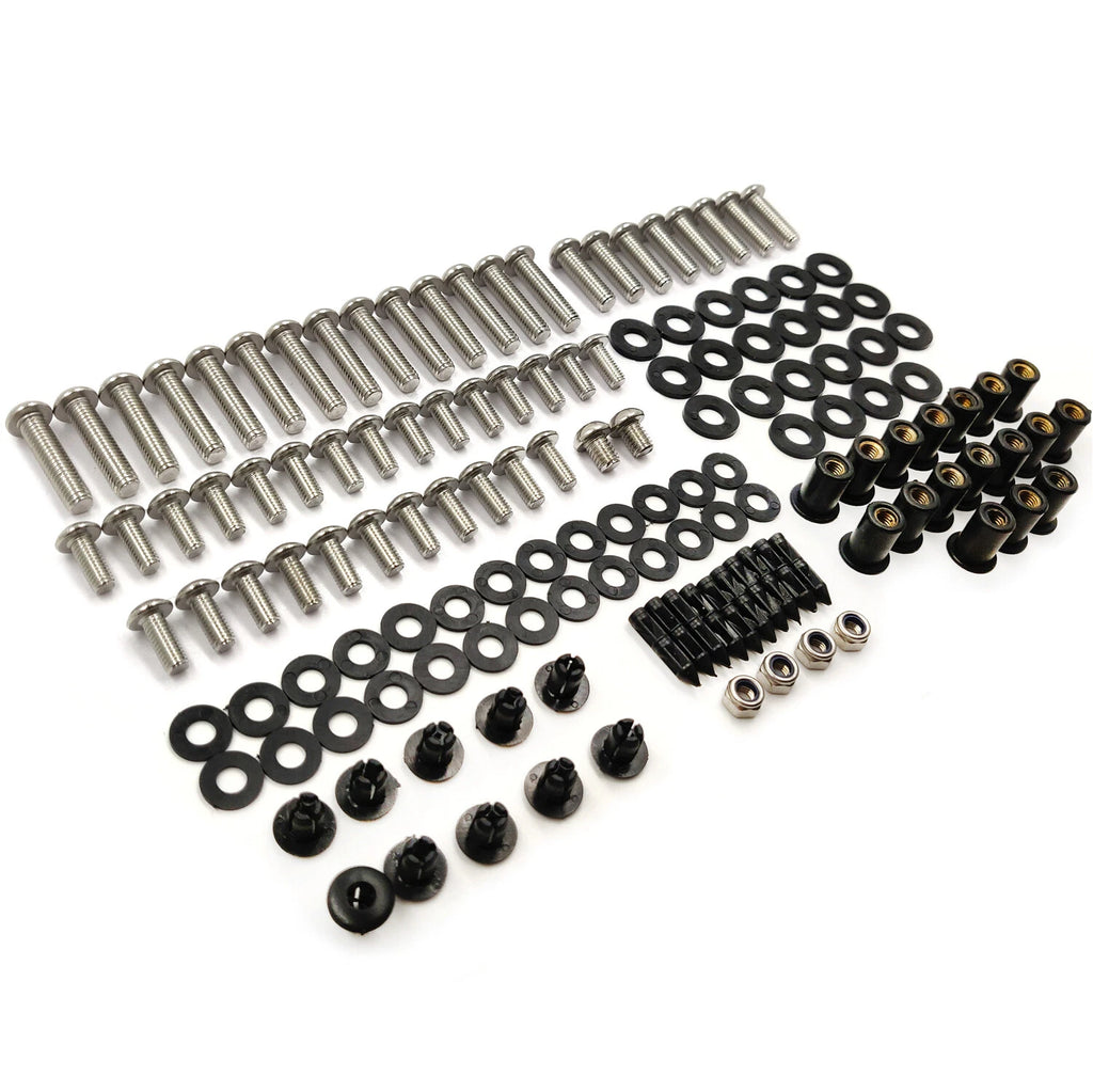 Complete Stainless Fairing Bolt Kit for Kawasaki ZX10R (2004–2005)