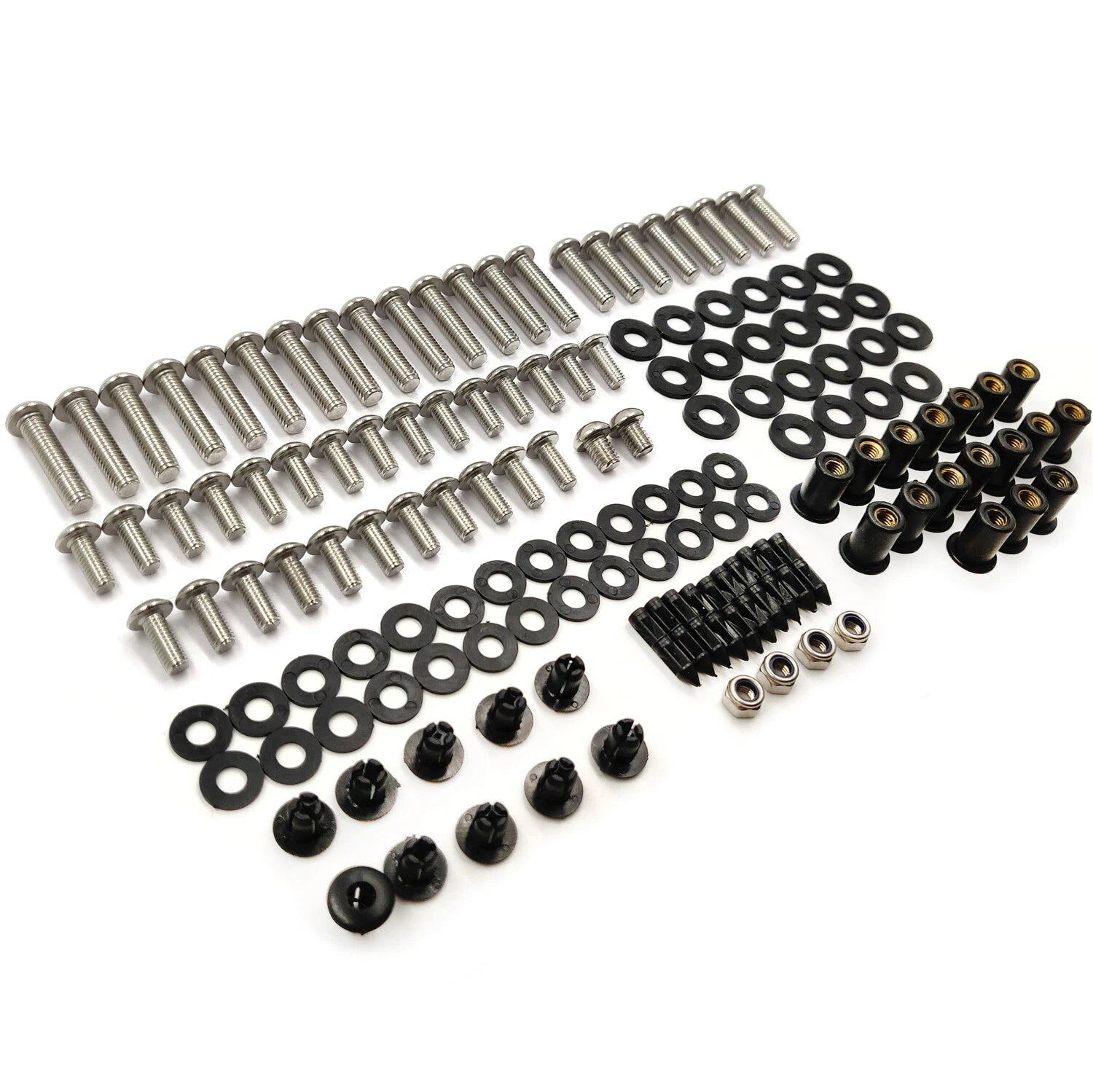 Complete Stainless Fairing Bolt Kit for Kawasaki ZX10R (2004–2005)