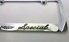 California Special License Plate Frame for Ford Mustang (Chrome w Black Logo)