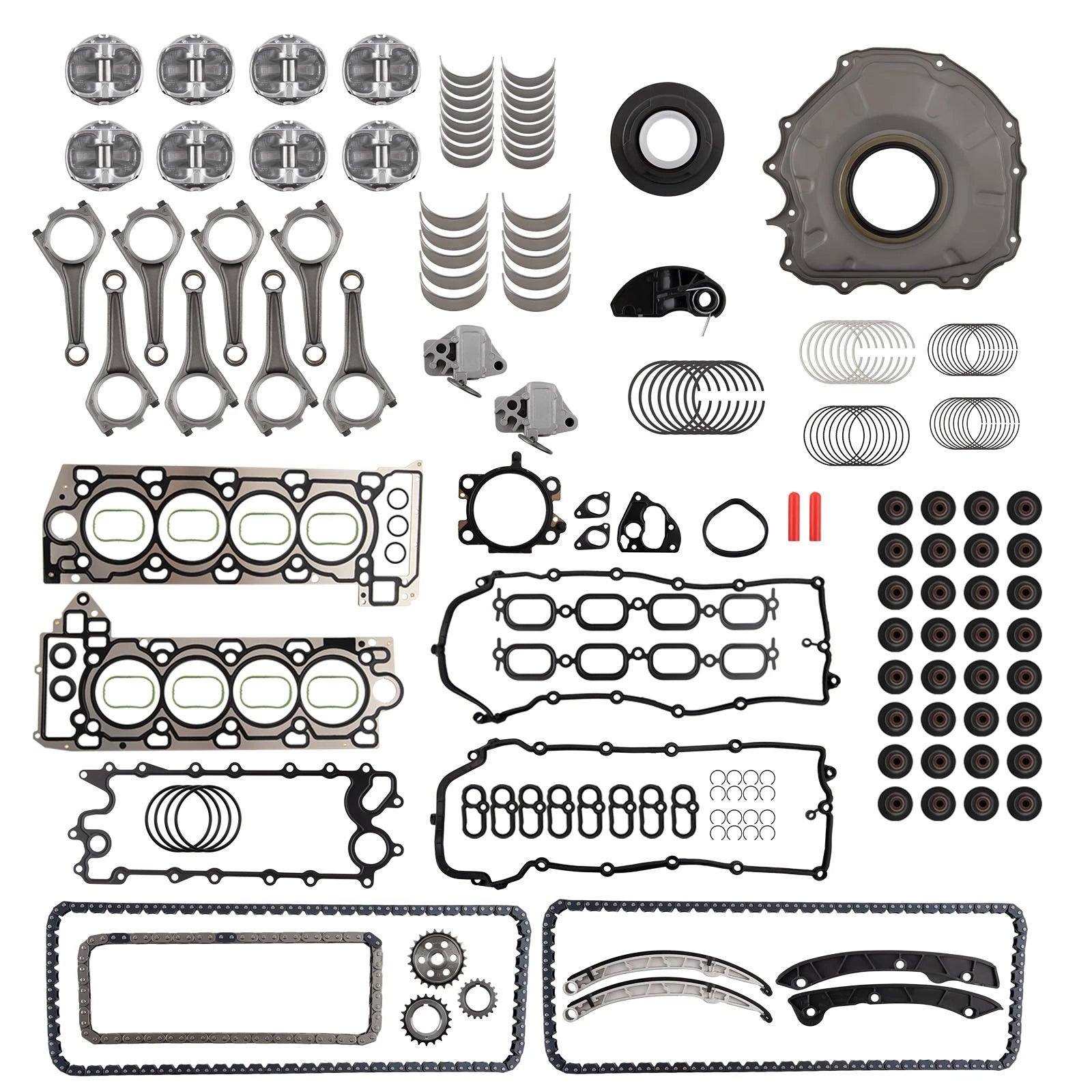 AJ133 Engine Overhaul Rebuild Kit with Rods & Timing for Jaguar Range Rover (2010–2012)