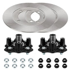 Set of 2 Front Wheel Hub & Disc Rotor w/Nuts for Suzuki LTA400/LTF400 (2002–2007)