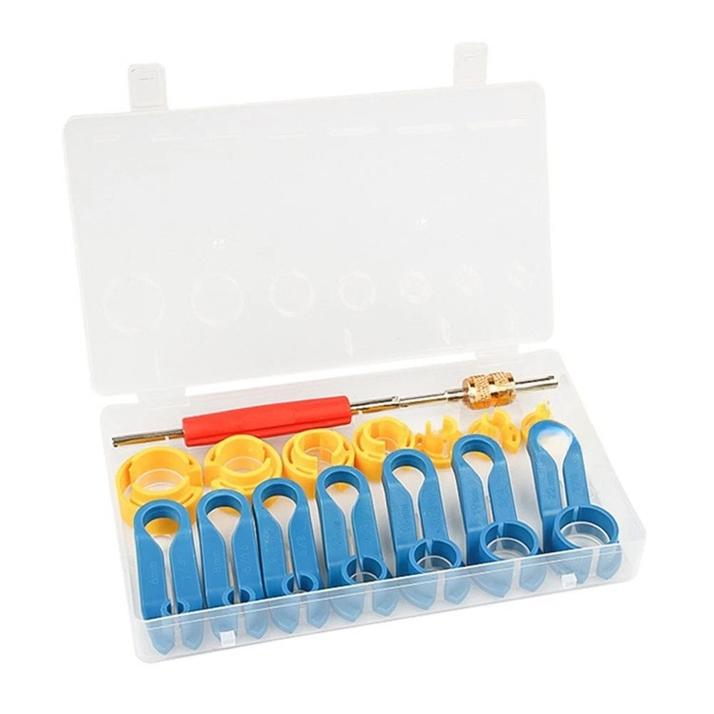16 Piece AC Cooling Fuel Line Quick Connector Tool Kit for Automotive