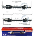 Set of 2 Front CV Axle Shafts for Kia Sephia Spectra (1998–2009)
