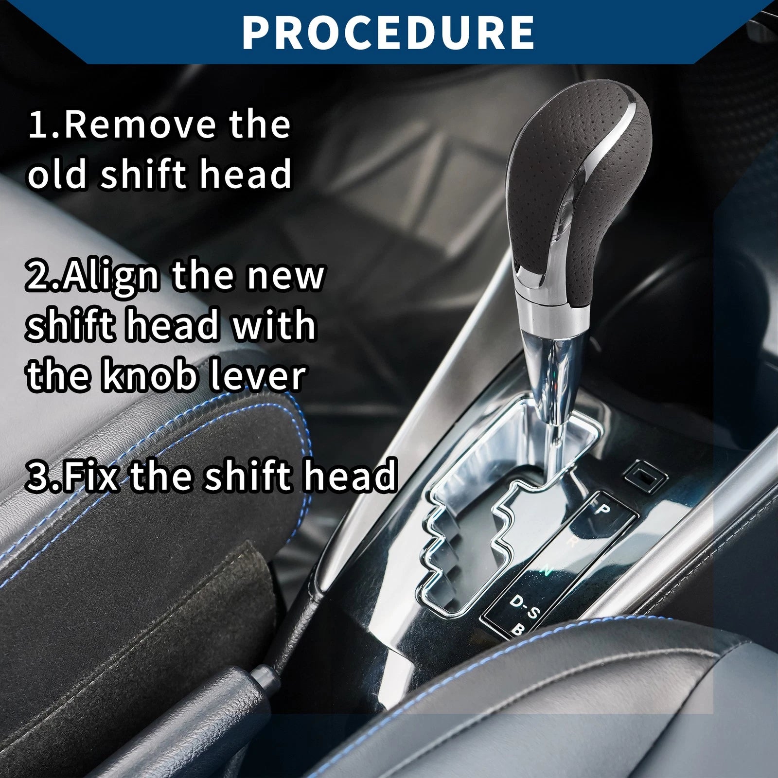 Automatic Gear Shifter Knob for Opel Insignia (2009–2013) Faux Leather Brown