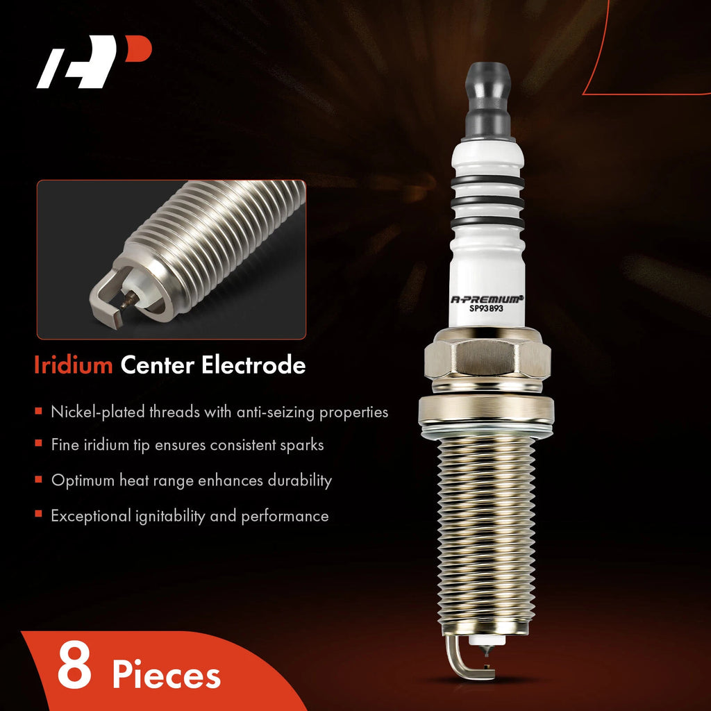 8x Iridium Platinum Spark Plugs for Jeep Grand Cherokee (2018–2021)