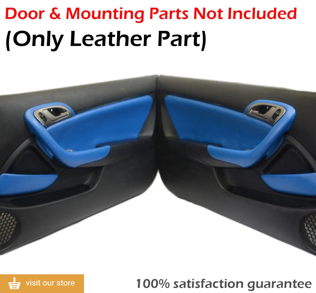 Front Insert Door Panel Cover for Acura RSX (2002–2006) Blue Leather Synthetic