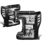 Headlight Lamps for Ford F250 Super Duty (2017–2019) Black Housing OE Style