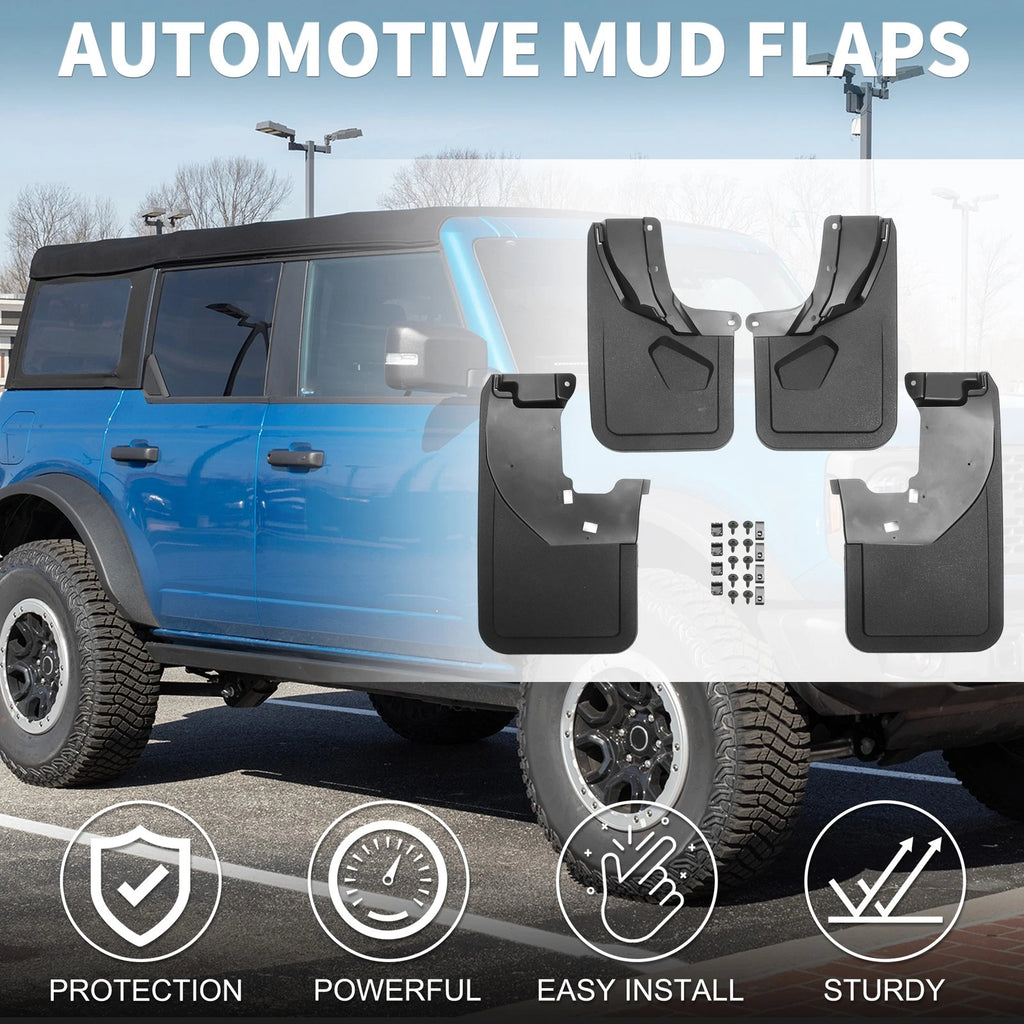 Mud Flap Splash Guard for Ford Bronco (2021–2024)