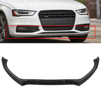 Front Bumper Lip Spoiler for Audi A4 Quattro (2013–2016) - Glossy Black