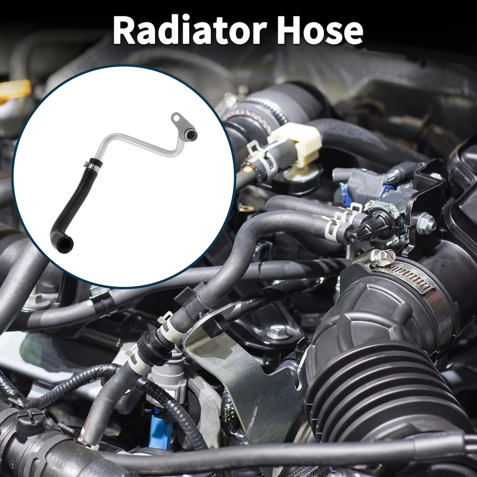 Radiator Hose for BMW X5 (2011–2013) No. 11537583899 Metal Black