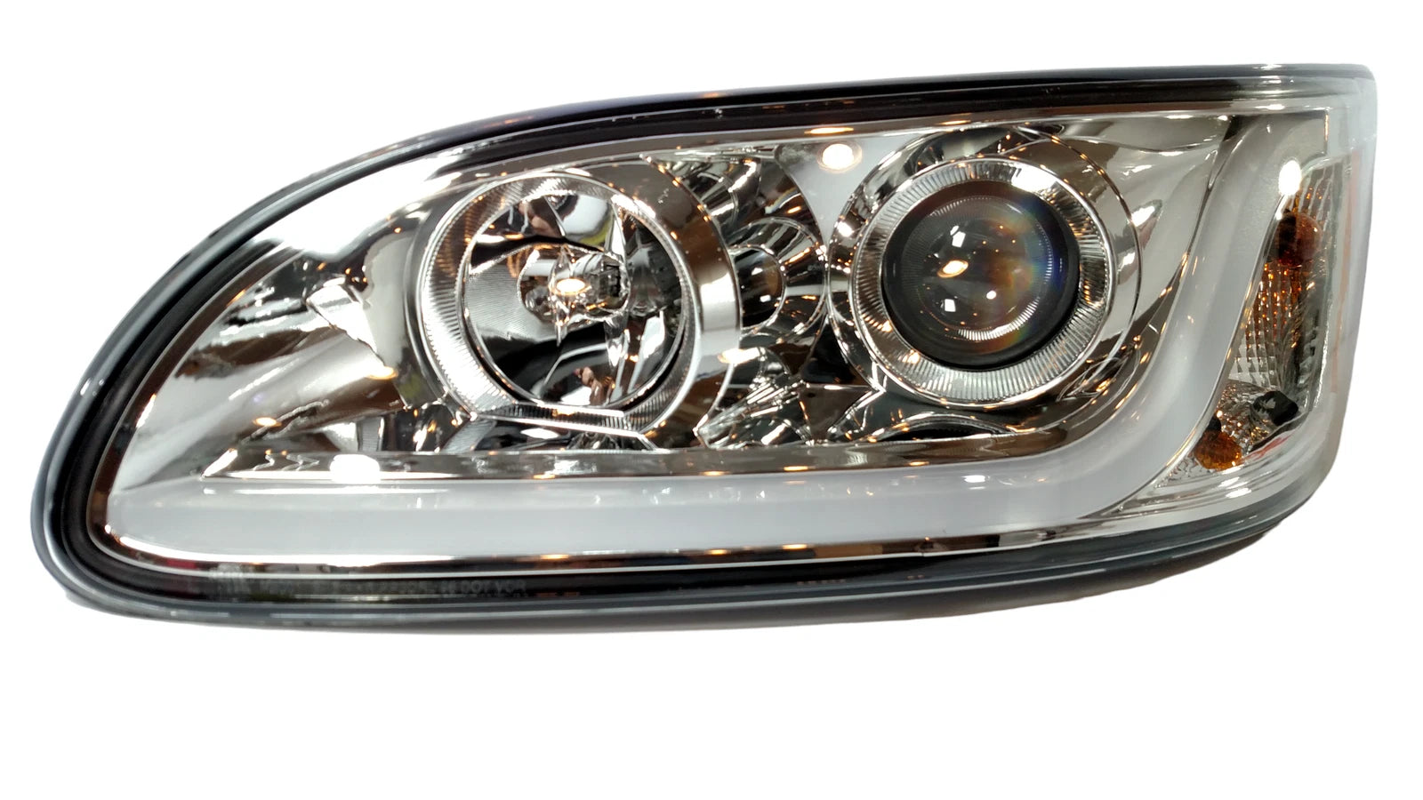 Left Chrome Headlight Dual Function LED for Peterbilt 382 384 386 387