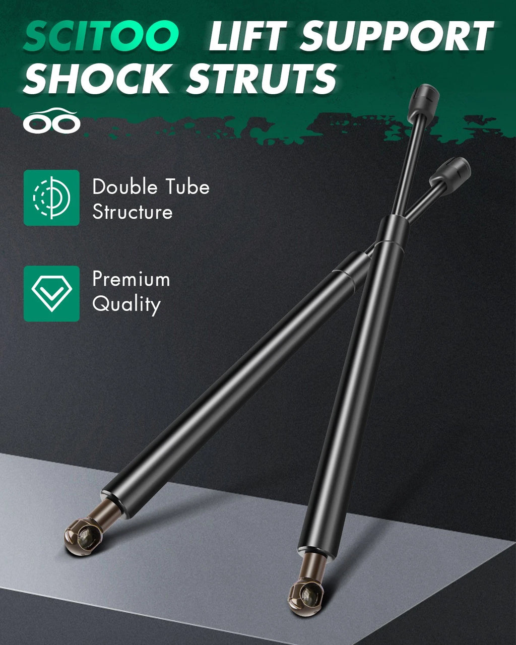 2X Front Hood Lift Supports Gas Shock Struts for Infiniti QX56 (2004–2010)
