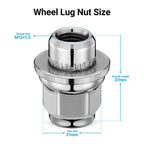 Lug Nuts Chrome for Toyota Corolla Prius Highlander RAV4 (2014–2020)