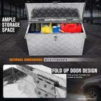 Diamond Tread Aluminum Truck Tool Box with Fixed Side Handles (27"x9.4"x12.6")