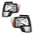 Headlight Assembly Left Right for 2009-2014 Ford F-150 (Halogen)