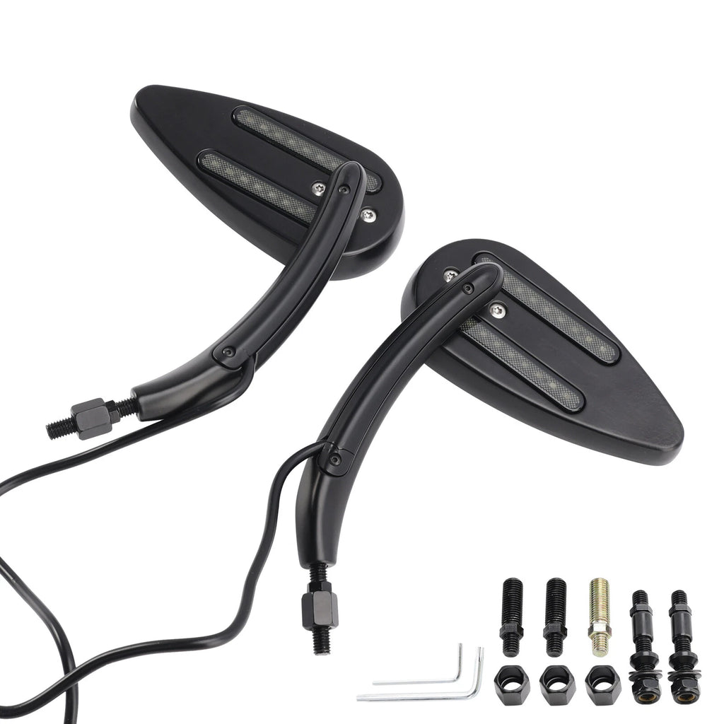 LED Turn Signal Mirrors for Harley Sportster 883 1200 (1990–2021)