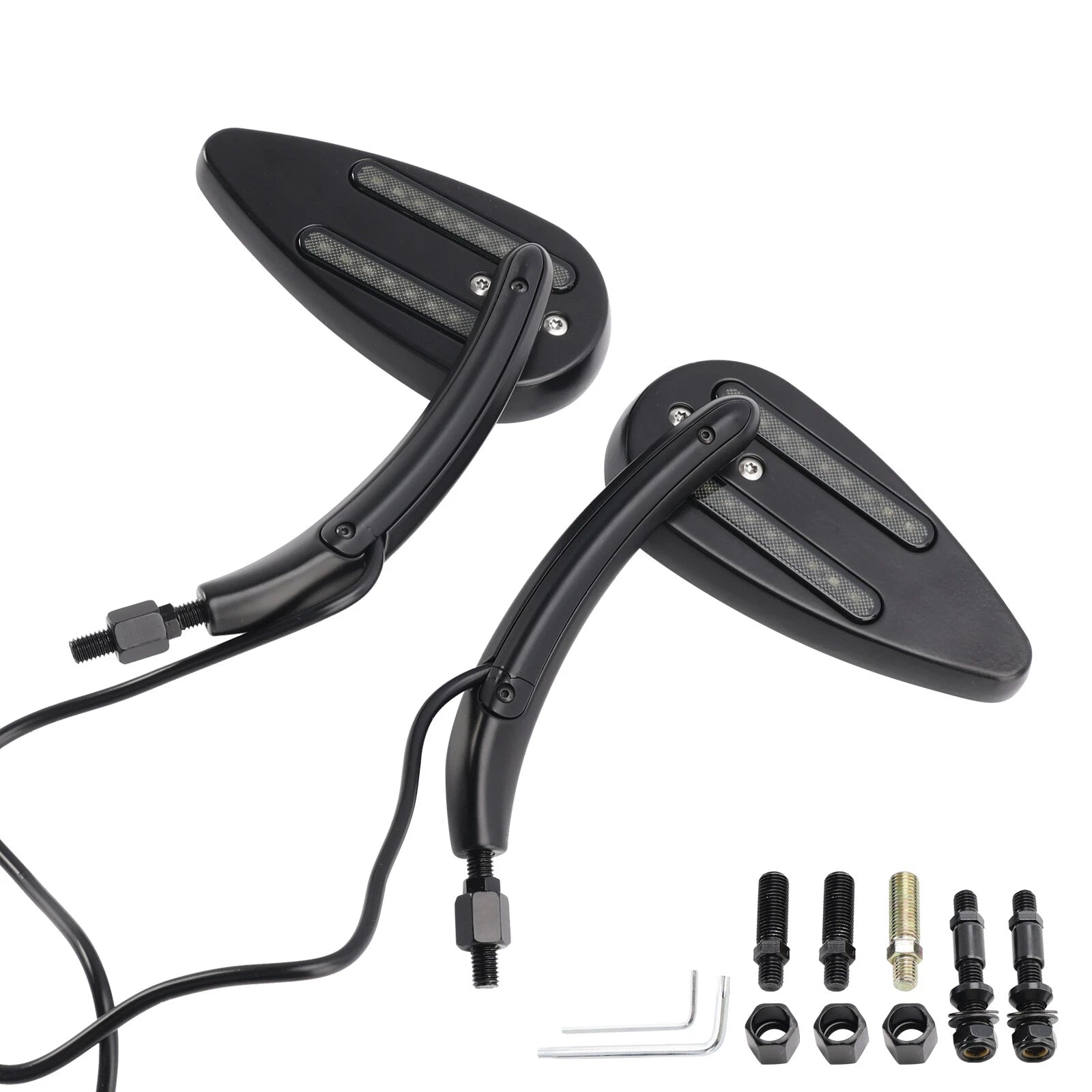 LED Turn Signal Mirrors for Harley Sportster 883 1200 (1990–2021)