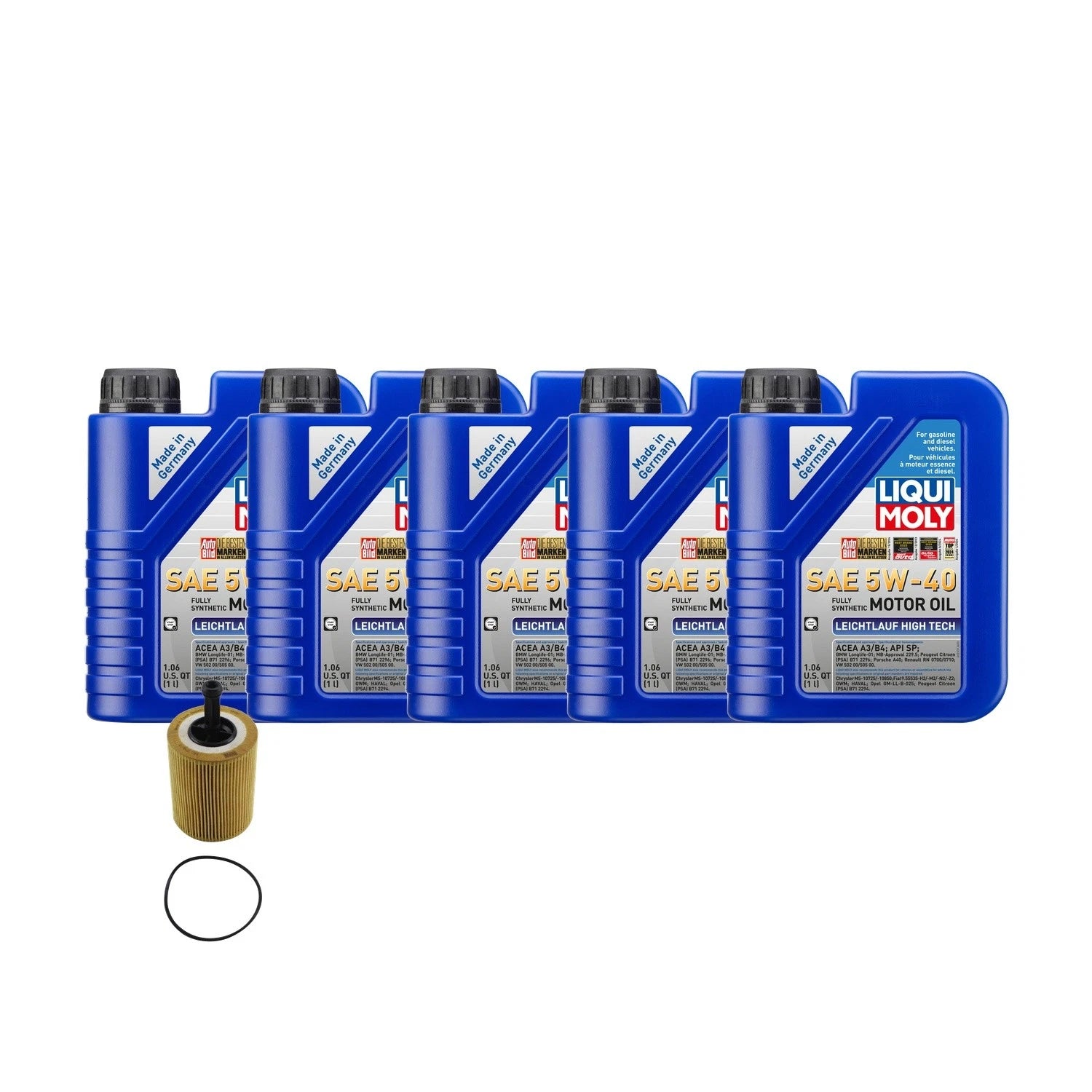 Oil Change Kit for Audi 2.0/3.6L (5L Liqui Moly 5W-40)