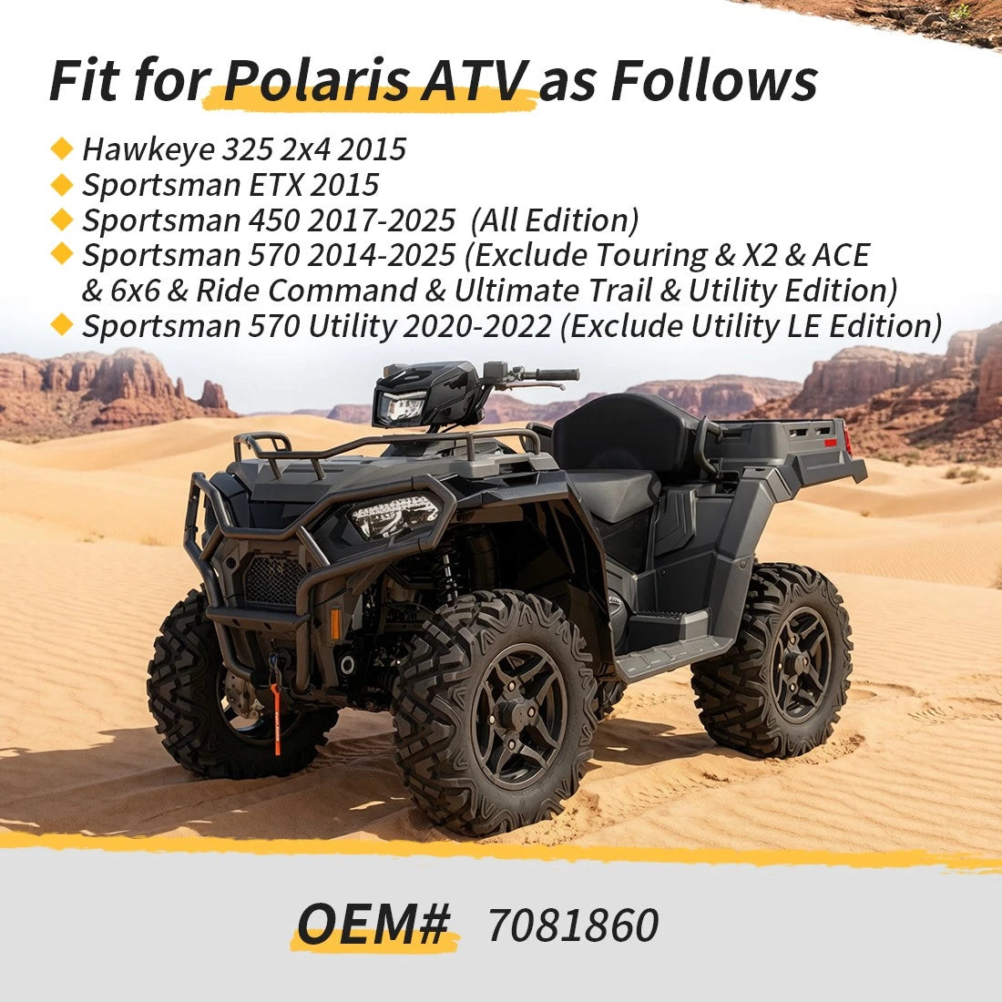 Throttle Cable for Polaris Sportsman 570 & 450 (2014–2023) # 7081860
