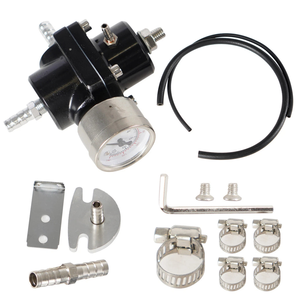 Adjustable Fuel Pressure Regulator Kit for Universal Vehicles (0-140psi)
