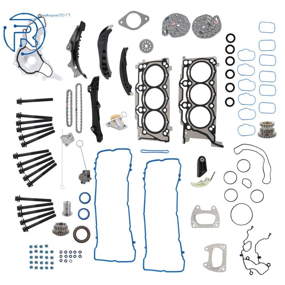 Engine Cylinder Head Gasket Set & Timing Chain for Dodge 3.6L (2011–2015)