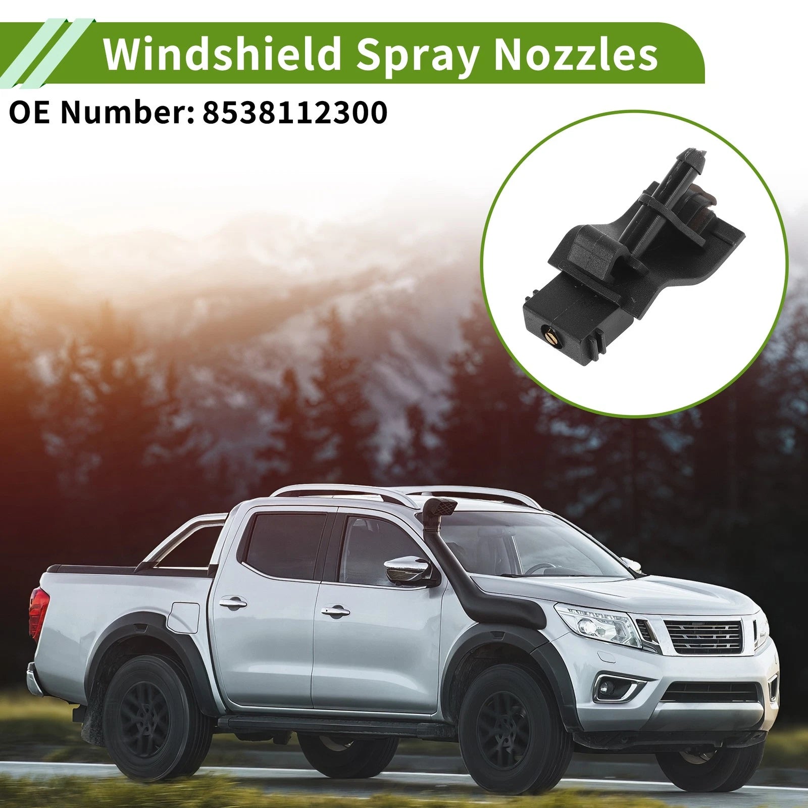 Windshield Washer Nozzle w/ Hose Connector for Scion xD (2008–2014) No. 8538112300