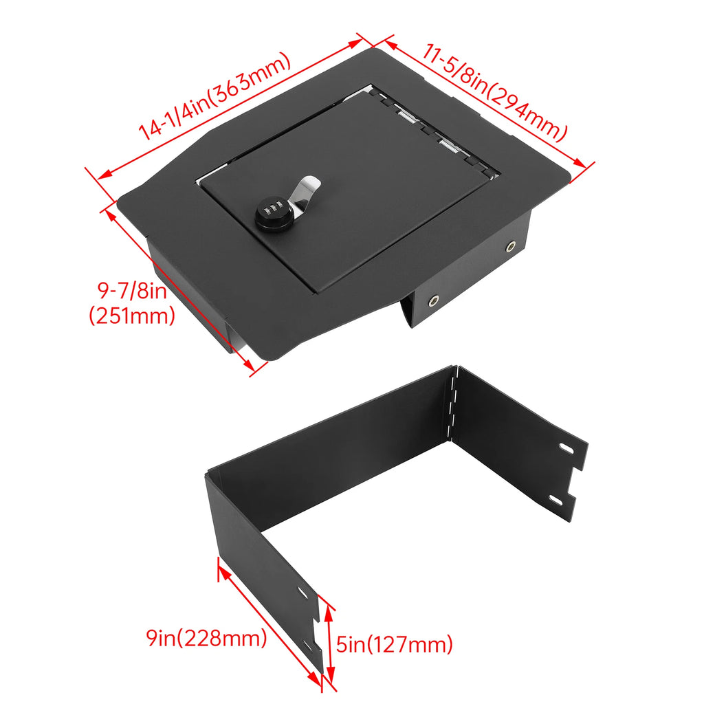 Center Console Safe Box Vault for Ford F-150 (2015–2020) Steel