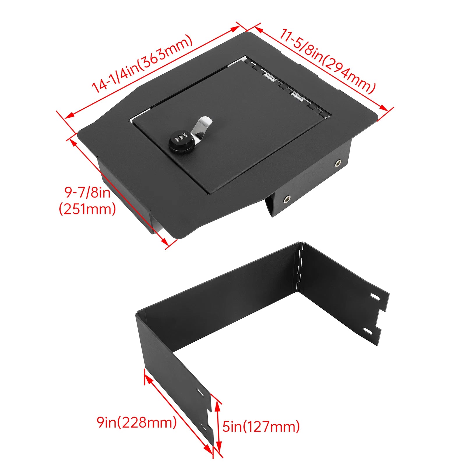 Center Console Safe Box Vault for Ford F-150 (2015–2020) Steel