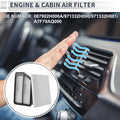 2X Engine Cabin Air Filter Combo No.087902H000A for Hyundai Elantra (2014–2016)