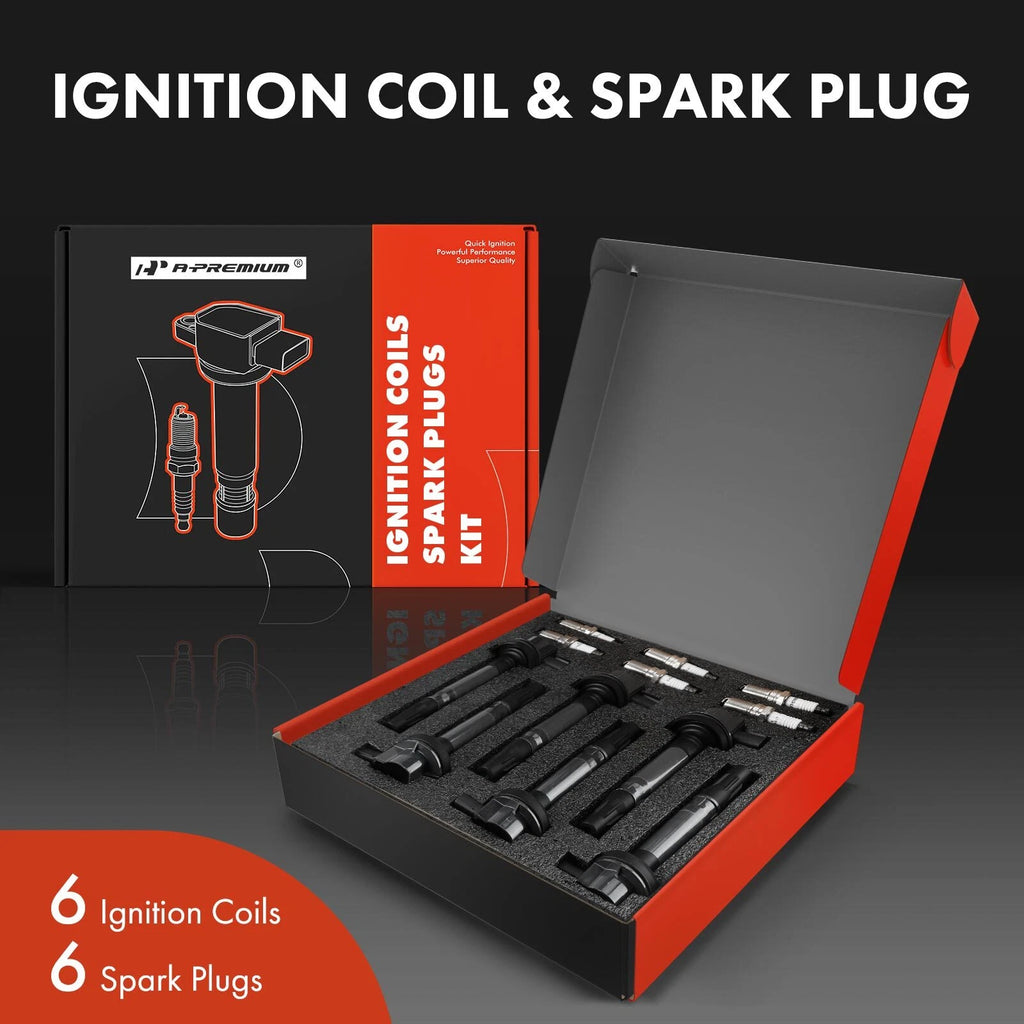 Set of 6 Ignition Coils & Iridium Spark Plugs for Ford F-150 (2011–2017)
