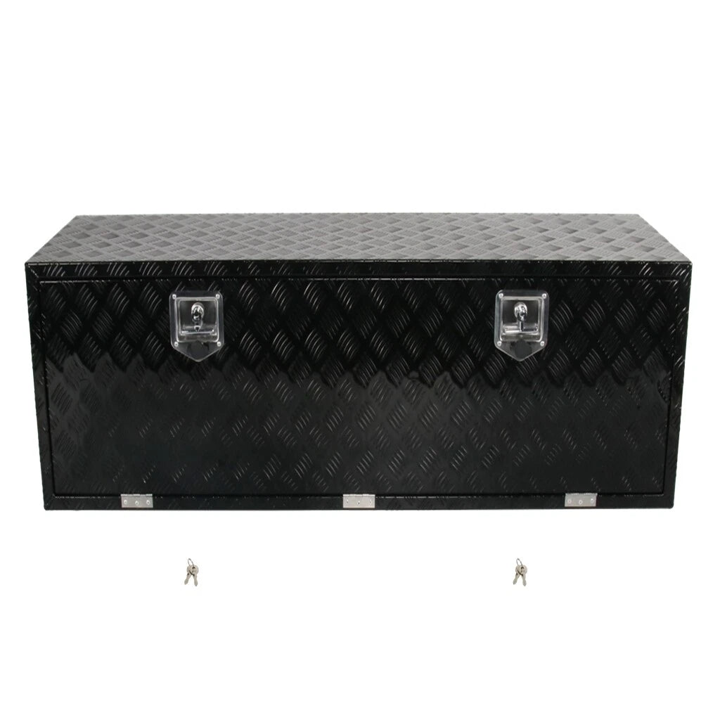 60" x 18" Black Aluminum Tool Box for Pickup Truck (Fits Most Models)