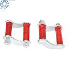 2X Rear Leaf Spring Polyurethane Shackle Kit for Chevy Belair 150 210 (1956–1957)